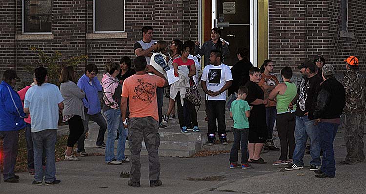 Trailer court residents in dark