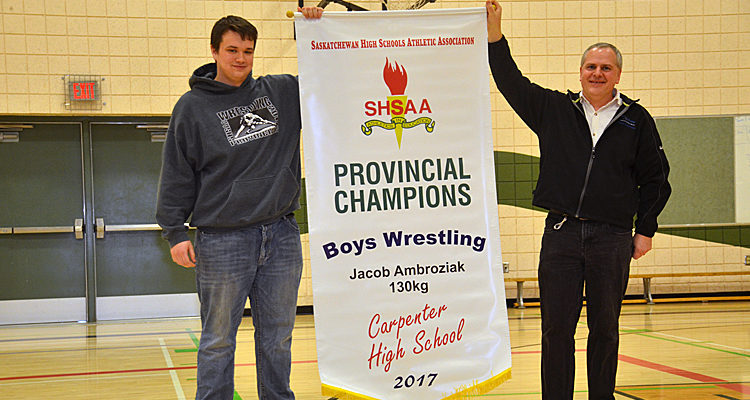 Wrestler receives SHSAA banner