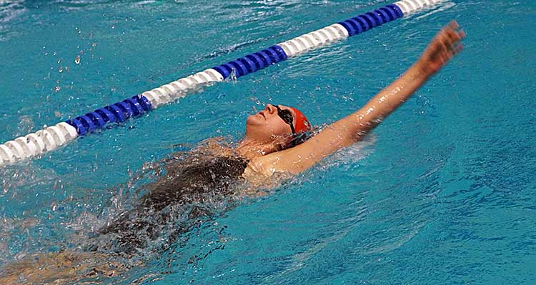 Athlete sets swim records