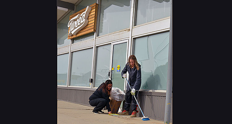 Pot shop vandalized