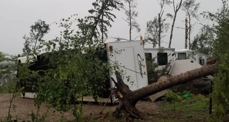 Reported tornado hits Meadow Lake Provincial Park