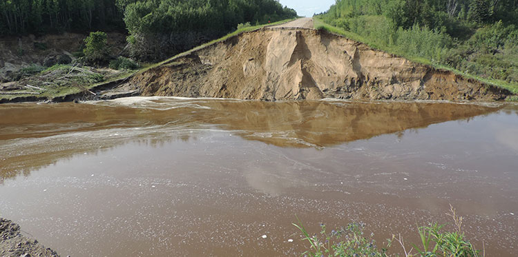 Highway 903 washed out