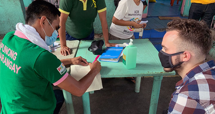 M.L. man in Philippines during lockdown