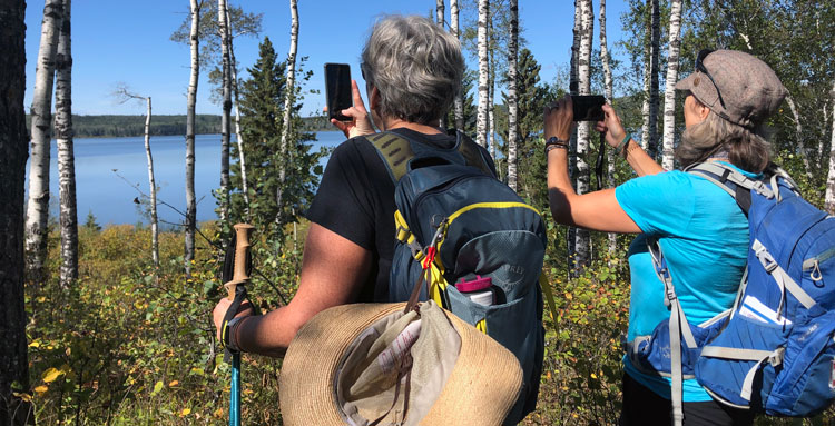 Hikers explore Boreal Trail