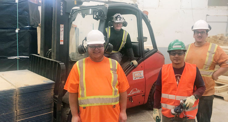 Multiworks clients learn forklift skills