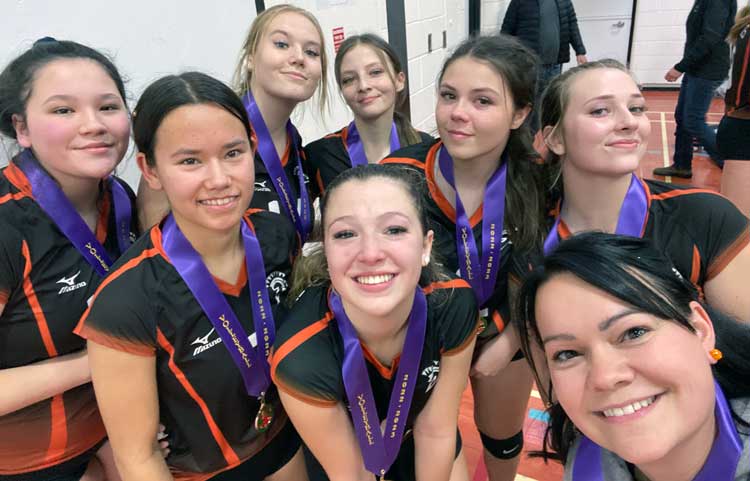 CHS v-ball girls earn bronze at provincials, boys win regional title