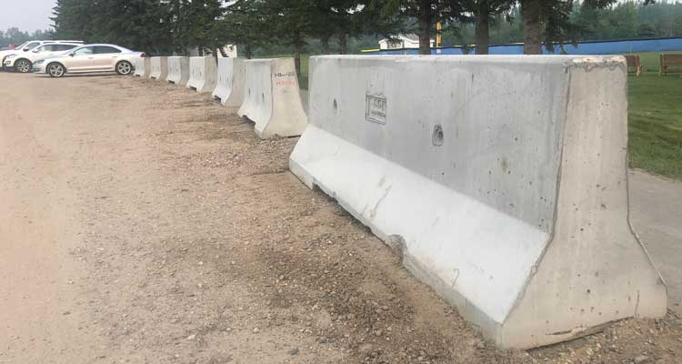 City relocates cement barricades