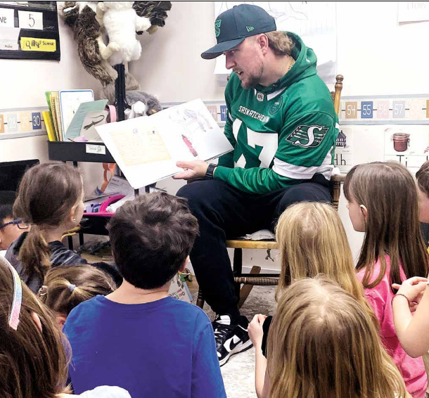GREEN IS THE COLOUR: Riders visit northern schools